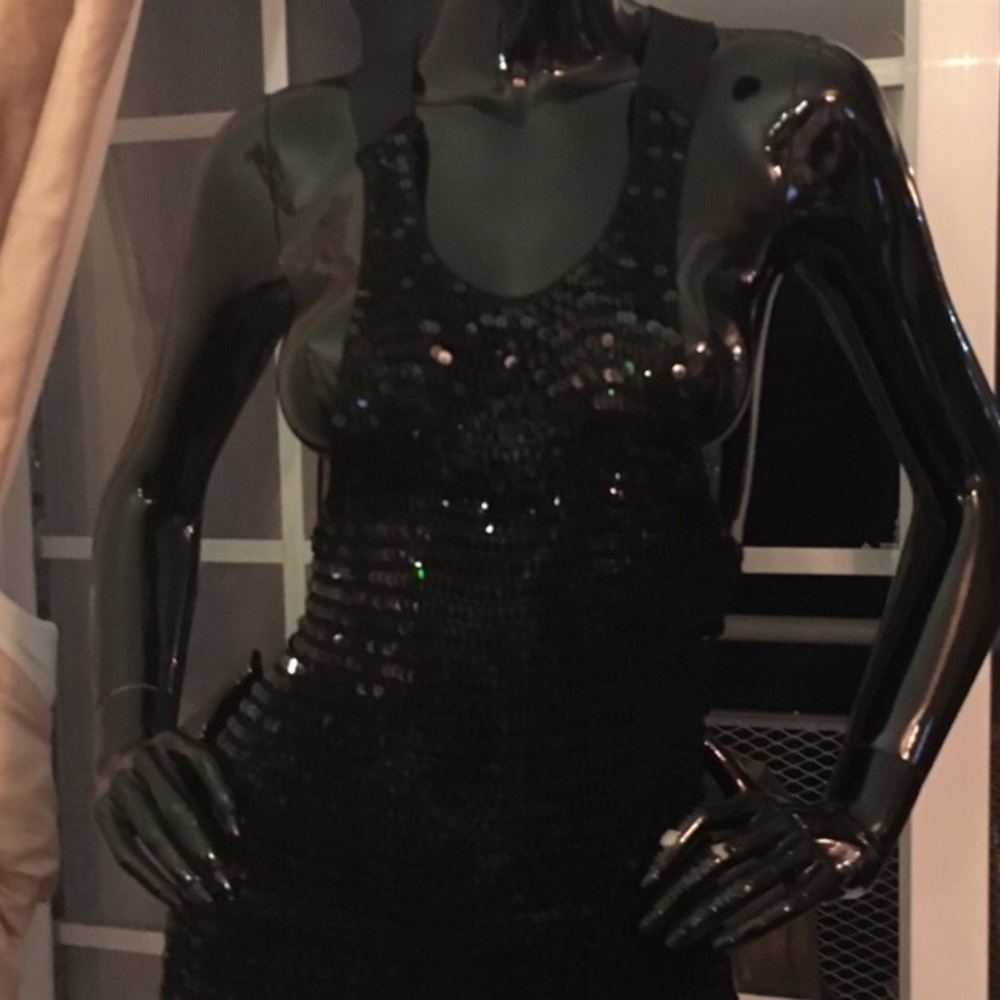 Kimchi& Blue Chainmail Sequin Chainmail Racerback Dre… - Gem